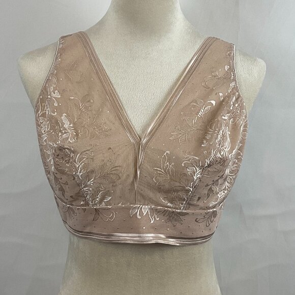 Wacoal Other - Wacoal Net Effect Bralette 40 Beige Sheer